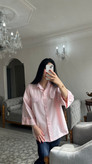 شومیز زنانه صورتی لنین فری سایز